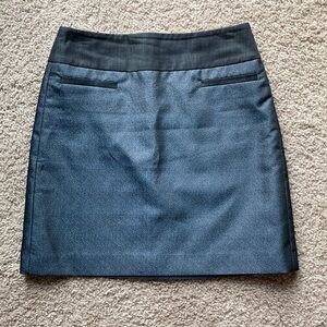Loft Shimmer Pencil Mini Skirt Blue Women's Size 0 Office Wear